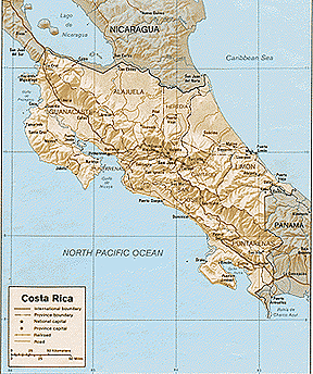 Costa Rica map